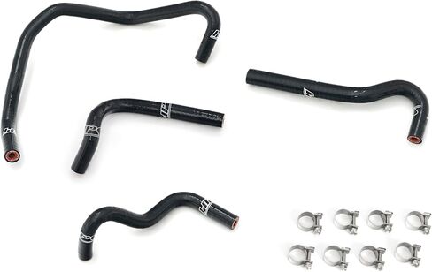 Black Silicone Bypass Coolant Hose Kit Compatible for 1990-1993 Mazda Miata 1.6L, 57-2155-BLK in Saudi Arabia