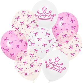 Bow Balloons Set with Bow Banner and Pink Honeycomb Balls Bow Party Decoration for Bow Theme Birthday Party, Bridal Engagement Decor, Coquette Cute Supplies