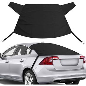 EcoNour Windshield Snow Cover with Side Mirror Cover (Universal Fit) | 2024 Upgraded Elegant Windshield Protection from Snow, Ice, Frost | Windproof Snow Cover for Car + All Weather Protection
