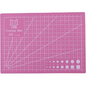 Self Healing Sewing Mat A5 210 ×150 mm Self-Healing PVC Cutting Pad Professional Non-Slip Durable Cutting Board for DIY Handmade Quilting Sewing and Arts & Crafts Projects Tool (Pink)