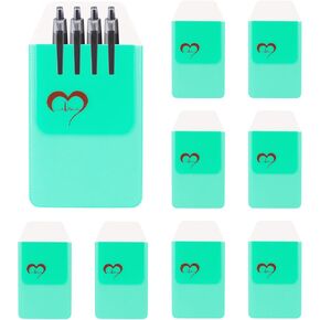 8 Pcs Pocket Protectors for Pen Leaks, PVC Pen Holder Pocket Organizer Pouch for Shirts, Lab Coats, Pants, Office Hospital Supplies, Multi-Purpose Organizer for Pens, Pointers, Cards, Notes (Pink)
