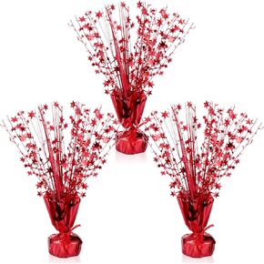 Crowye 3 Pieces Metallic Foil Spray Centerpiece Christmas Party Star Table Decoration Burst Centerpieces Winter Table Centerpieces for Birthday New Year Party Holiday(Gold)