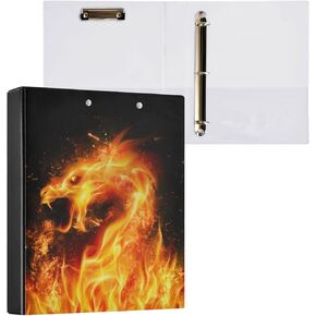 Aslsiy 3 Ring Binder 1.5 Inch Boy Pixel Start Play Round Clipboard Binder Decorative Harcover Binder Organizer for Office Supplies