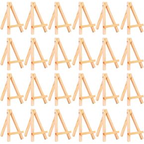 eBoot 24 Pack Mini Wood Display Easel (5 Inch)