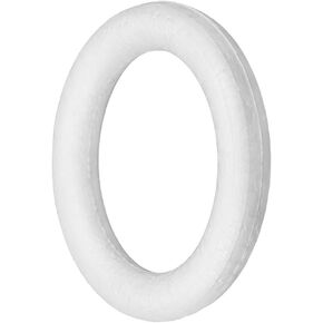 SEWACC Foam Wreath Forms 8 Inch Craft Foam Circles DIY Round Polystyrene Rings for Christmas Wedding Flower Project
