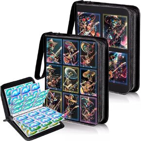 Card Binde 9 pocket,trading card binder 50 Removable Sleeves,card binder 900 pockets,PU surface is waterproof and wear-resistant trading card file,card collection binder(Dragon)