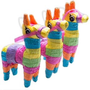 Rhode Island Novelty 4 x 7 Inch Mini Donkey Pinatas, Ordered in Sets of 3