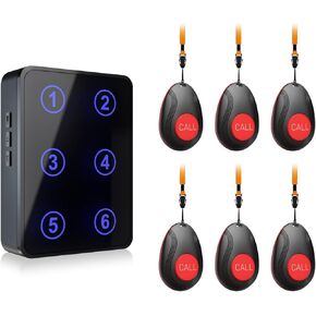 CallToU Wireless Caregiver Pager Nurse Call Button for Elderly LED Call Light Nurse Alert System Call Bell for Patients at Home Clinic/Medical Institution/Nursing Home 500+ft