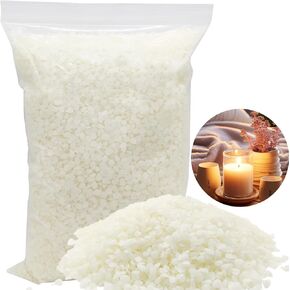 AHSNYLC Yellow Beeswax Pellets - Pure Beeswax Pastilles,Beeswax Beads Bulk,Beeswax Candle Making,Wax Pellets,Beeswax Wax Beads,Wax Bulk for DIY Making Candles,Skin Care,Soap Making Supplies (White)