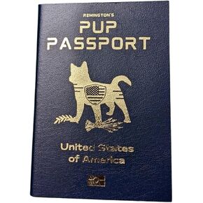 Pup Memory Passport - Dog Travel Scrapbook - Puppy Display Album - Pet Passport