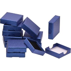 Paialco Small Cardboard Jewelry Boxes Foam Filled with Easy Open Lid, 5.6x5.6x1.8CM, 12PCS Pack