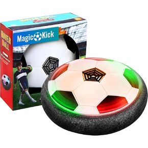 Magic Kick Hover Soccer Ball Indoor Toy for Kids - Light Up Soccer Ball with LED Lights & Air Cushion - Toys for Boys & Girls Ages 4-12, for 4, 6, 8, 10 Year Old