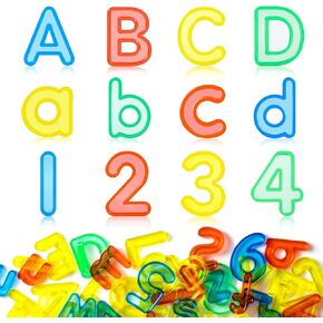 66 Pcs Transparent Plastic Letters and Numbers – Educational Alphabet Letters for Kids - Letter Manipulatives, Translucent Toys for Light Table