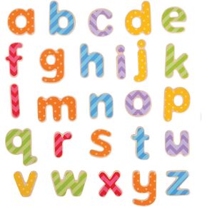 Bigjigs Toys Educational Wooden Magnetic Letters - Lowercase