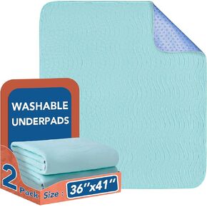 Non-Slip Washable Pee Pads for Dogs, 2 Pack 24''x36'' Super Absorbent and Leak-Proof Reusable Puppy Pads, Pet Training Pads Protect Against Urine Leakage, Soft, Quick-Dry (24''x36'')