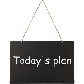 Erasable Message Board Sign 12 x 8 Inch Store Signs Chalkboard Wooden Hanging Chalkboard Signs with Hanging String Double Sided Painting Menu Chalkboard for Wedding Kitchen Home Party Bar Decoration in Saudi Arabia