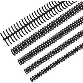 60 Pack Plastic Binding Comb Binding Spines 3/8 2/5 1/2 5/8 Diameter Spiral Binding Coils Kit 30 Ring Binding Comb Spirals Black Binder Spiral Coil for Manual Notebook Calendar Picture Album