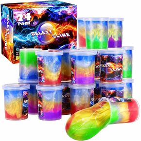Galaxy Slime 24 Pack, Slime Party Favors, Unicorn Color Slime Pack for Kids Goodie Bag Stuffers- Pretty Soft, Stretchy & Non Sticky Slime Kit for Girls Boys Ages 5 6 7 8 12…