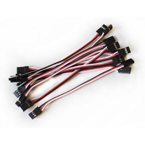 20cm Male to Male Jr Plug Servo Extension Lead Wire Cable 200mm(Pack of 10 Pcs)