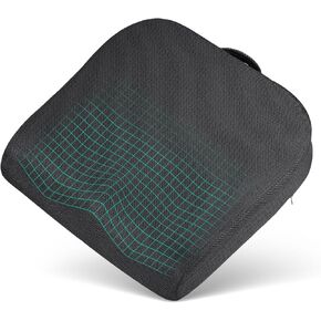 3D Seat Cushion - Memory Foam Cushion for Office Chair, Car Seat, and Wheelchair - Ergonomic Seat Cushion for Tailbone, Sciatica, and Lower Back Pain - Portable Chair Pad with Washable Cover