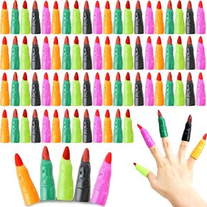 80 Pcs Colorful Witch Fingers Plastic Witch Fingers Finger Pointers for Halloween Witch Cosplay Masquerade Costume Party Decorations, 5 Colors