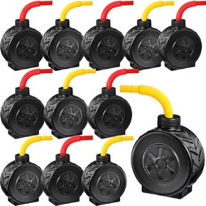 Sawysine 24 Pack Construction Truck Cups Set Truck Construction Cups with Red Yellow Straw Construction Themed Party Favor Cups Construction Party Supplies for Kids Construction Birthday Party Decor