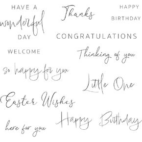 Sizzix Clear Stamps-Daily Sentiments