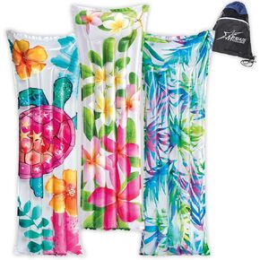 Intex Fashion Mats Set of 3 Assorted Colors with Exclusive Drawstring Bag