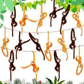 16 Pack 24 Inch Stuffed Hanging Monkey Animals Toys Bulk Cute Plush Hanging Monkey Toy for Room Decoration Birthday Christmas Easter Gift