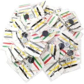 Xhziy طقم خياطة السفر طقم إصلاح الخيط طقم خياطة صغير طقم خياطة طقم خياطة الطوارئ للسفر إبرة زر مع خيط إبرة لمرافق الفندق 100 قطعة in Kuwait