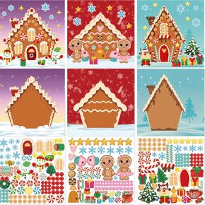 Make A Gingerbread House Stickers Christmas Stickers for Kids Holiday Party Activity Game Craft