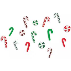Christmas Candy Cane and Peppermint Foam Peel and Stick Stickers - Self Adhesive Holiday Xmas Candy Foam Stickers - 120 Piece