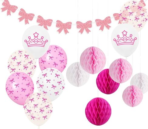 مجموعة بالونات القوس مع لافتة القوس وكرات العسل الوردية لتزيين حفلات القوس لحفلات أعياد الميلاد ذات موضوع القوس، وديكور خطوبة الزفاف، ومستلزمات لطيفة للمغناج in Kuwait