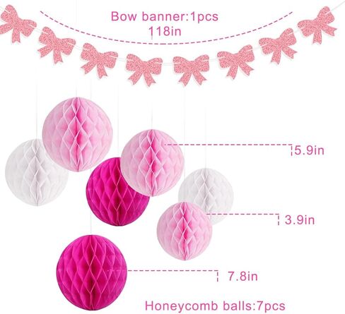 مجموعة بالونات القوس مع لافتة القوس وكرات العسل الوردية لتزيين حفلات القوس لحفلات أعياد الميلاد ذات موضوع القوس، وديكور خطوبة الزفاف، ومستلزمات لطيفة للمغناج in Kuwait
