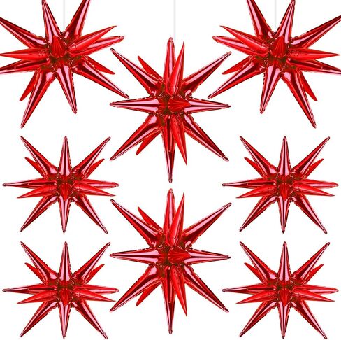 8 Pcs Navy Blue Star Balloons, 27/22 inch Explosion Foil Balloons for Birthday, Baby Shower, Wedding, Backdrop, Anniversary, Graduation Party Decorations (Navy Blue) in Saudi Arabia