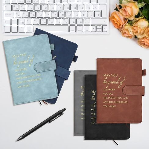 Roowest 20 Pcs Team Gifts for Employees Thank You Bulk Gifts A5 Leather Notebooks May You Proud of The Work You Do Journals for Christmas Client Gifts Volunteer Appreciation(5 Color,Proud) in Saudi Arabia