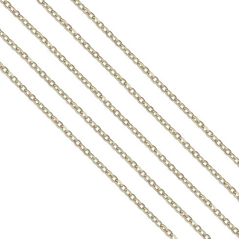 KEIAOUE 16.4 Feet Gold Plated Stainless Steel Chains Roll 3mm Bulk Curb Necklace Chain for Jewelry Making in Saudi Arabia
