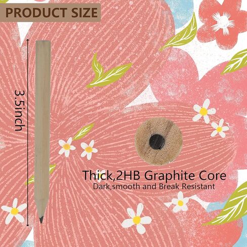 LUTER 24pcs Short Round Pencils Mini Wood Pencils Round Pencils Short Wood Pencils Bulk for Preschoolers Toddlers Kindergarten School Home in Saudi Arabia