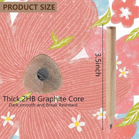LUTER 24pcs Short Round Pencils Mini Wood Pencils Round Pencils Short Wood Pencils Bulk for Preschoolers Toddlers Kindergarten School Home in Saudi Arabia