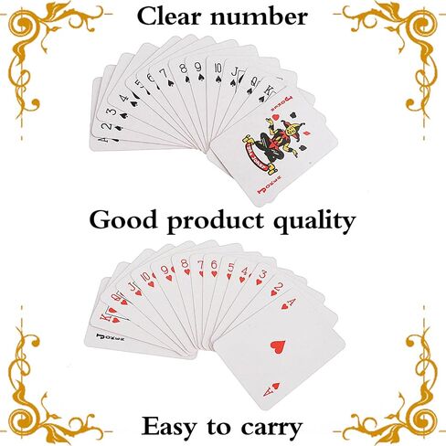 3 Decks Mini Playing Cards, Small Playing Cards Tiny Cards Deck Miniature Traveling Poker Deck Cards Great Novelty Gift for Party Game Supply 2 x 1.5 Inch(Red) in Saudi Arabia