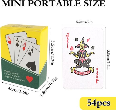 3 Decks Mini Playing Cards, Small Playing Cards Tiny Cards Deck Miniature Traveling Poker Deck Cards Great Novelty Gift for Party Game Supply 2 x 1.5 Inch(Red) in Saudi Arabia