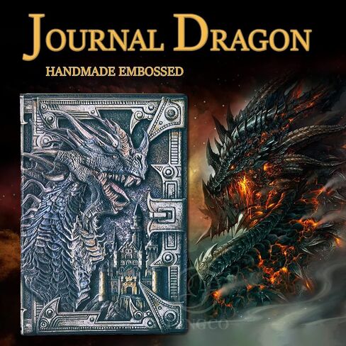 3D Dragon Embossed Journal Writing Notebook with Pen Set,Hardcover DND Journal Handmade Daily Notepad Travel Diary,RPG Accessories Gift for DM's&D&D Players,Men&Women in Saudi Arabia
