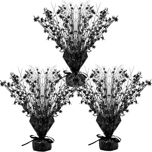 Crowye 3 Pieces Metallic Foil Spray Centerpiece Christmas Party Star Table Decoration Burst Centerpieces Winter Table Centerpieces for Birthday New Year Party Holiday(Gold) in Saudi Arabia