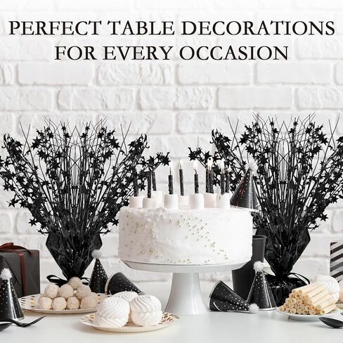 Crowye 3 Pieces Metallic Foil Spray Centerpiece Christmas Party Star Table Decoration Burst Centerpieces Winter Table Centerpieces for Birthday New Year Party Holiday(Gold) in Saudi Arabia