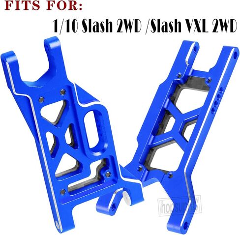 ترقية أجزاء لـ 1/10 Slash VXL 2WD/Slash 2WD، نظام تعليق أمامي خلفي من الألومنيوم وأذرع وكتلة عجلة وكتل توجيه وحاملات محور كعب خلفي، أحمر، (فقط لـ Slash) in Saudi Arabia