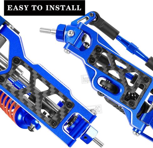 ترقية أجزاء لـ 1/10 Slash VXL 2WD/Slash 2WD، نظام تعليق أمامي خلفي من الألومنيوم وأذرع وكتلة عجلة وكتل توجيه وحاملات محور كعب خلفي، أحمر، (فقط لـ Slash) in Saudi Arabia