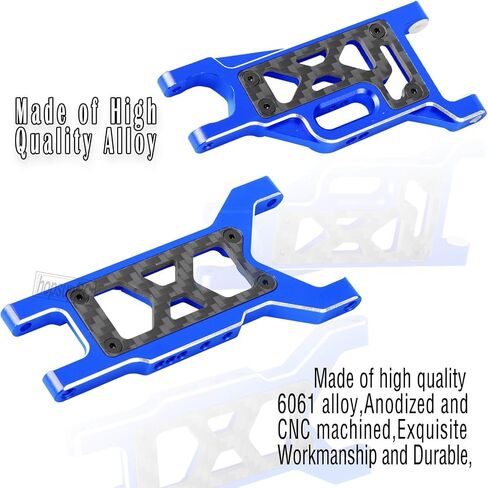ترقية أجزاء لـ 1/10 Slash VXL 2WD/Slash 2WD، نظام تعليق أمامي خلفي من الألومنيوم وأذرع وكتلة عجلة وكتل توجيه وحاملات محور كعب خلفي، أحمر، (فقط لـ Slash) in Saudi Arabia