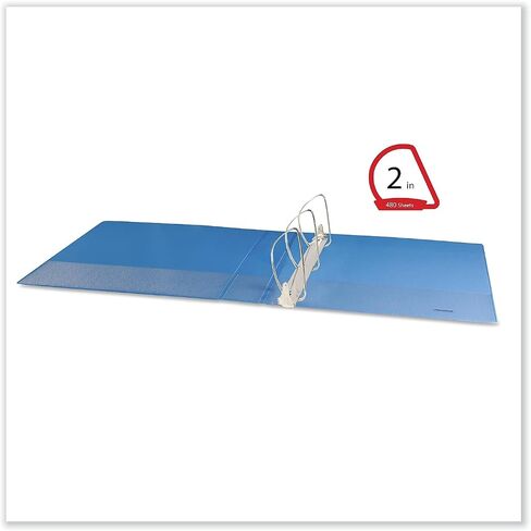 Universal UNV20733 11 in. x 8.5 in. 2 in. Capacity 3 Rings Slant D-Ring View Binder - Light Blue in Saudi Arabia