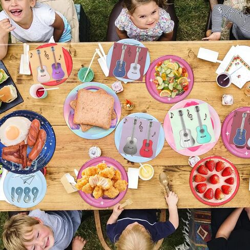 TS Birthday Themed Party Supplies for 30 Guests - 100PCS Music Party Tableware Decorations Including Paper Plates Napkins for Girls Fans Birthday Party, 9 inch in Saudi Arabia