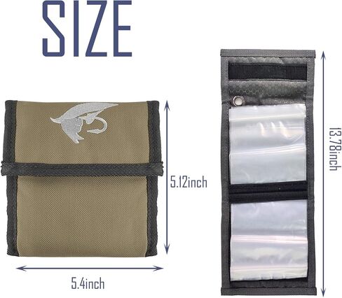 Aventik 10 Pockets Fishing Tackle Binder LeaderTippet Line Leader Wallet | Leader Case Tippet Storage Fly Fishing Great for Pre-Tied Carp and Catfish Rigs in Kuwait